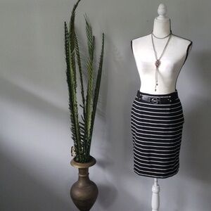 White House Black Market striped pencil skirt